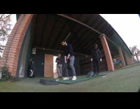 Golf Club Slips Off Hand as Man Swings