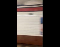 Water leaks from the subway station ceiling