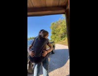 Woman jumps to boyfriend then hits head