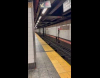 Police chase man run on subway train tracks