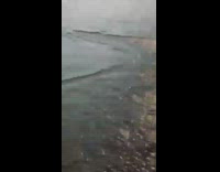 RC boat try to splash cameraman fail