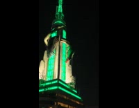 Drone view of dragon on empire building