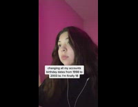 Collab BitchIG2 - Girl in pink light room changing age on computer