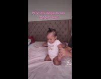 Baby gets arrested by mom for saying dada first