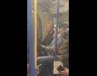 guy with joker makeup on bus