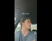 Guy poses for friends mom