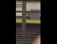 Man wipe butt with tissue beside grey box