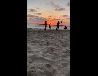 Collab IITW - Woman jumpsuit walk video shoot at beach with sunset