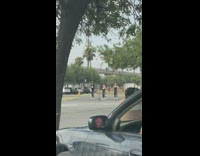 Three women same black sports outfit tiktok dance parking lot