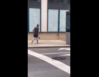 Man fish for tips do spin kicks