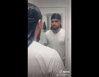 White shirt guy gives himself pep talk