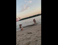 Black white bikini girl squats photographs friends 