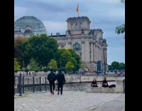 Two women in black crop top tiktok dance by the lake Part 1