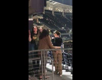 Four women took pictures stadium seats and caught filmer