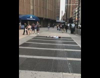 man laying on floor air vents