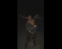 Collab SendItSociety - Guy takes shirt off makes snow angel 