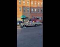 Santa Claus spotted rolls around the city