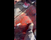 Man got hair burned on car spark 