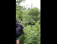 Collab BitchIG2 - Woman follow boyfriend through forest 