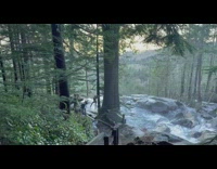 Woman crop top sexy pose waterfalls pictorial