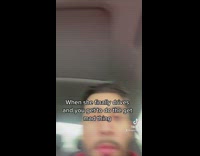 Guy on car copies girlfriends passive aggressive pose