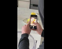 Man black hoodie food blogger angle shoot