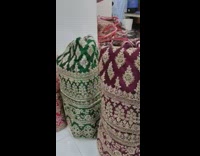 Pink sari on black mannequin 