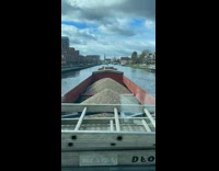 Time Lapse of boat transportation that crosses the river