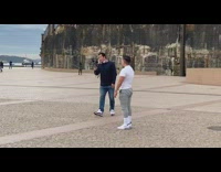 Guy socks over grey pants Opera House