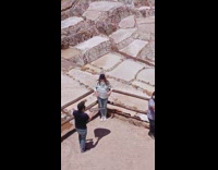 Girl lean on railings salt mine reflector