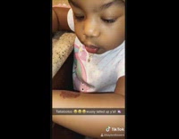 White shirt baby girl cant pronounce tattoo 