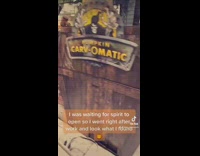 Conveyor belt of pumpkins with faces for Halloween decorations