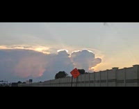 Submitter shows halo clouds on the road