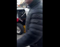 Ice cream truck hit yellow box accident