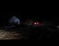 Car jumps in air guy yells that hurt 