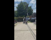 Man pull trolley balance rice bag on head