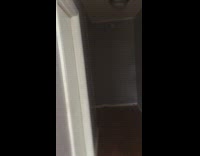 Guy throws flour into friends face while he exits the bathroom