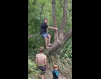 Man swings and lands a bad backflip Part 2