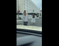 Collab IITW - Two women photoshoot middle of the street