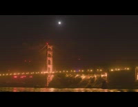 Timelapse of Blood Moon over Golden Gate Bridge 