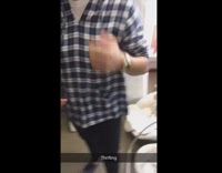 Guy shows huge fake gold watch flannel 