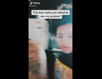 Boy asks dad to get report card 