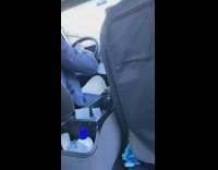 Taxi driver clipping nails at stop