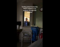 Collab Clips MPUGC - Nurse testing how she looks like checking on patients 