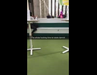 Yellow shirt girl roller skates skating rink 