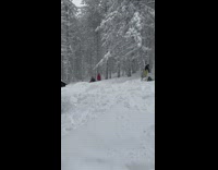 Guy jumps on sign with snowboard fail 