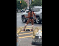 Collab WINY - Woman sexy dancing on the street part 2