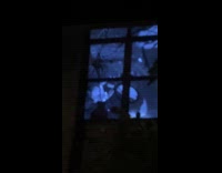 Submitter shows neighbor disco bike at ceiling