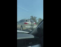 Gold minivan car freeway re open California 