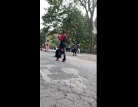 Live band music black rat mask park 